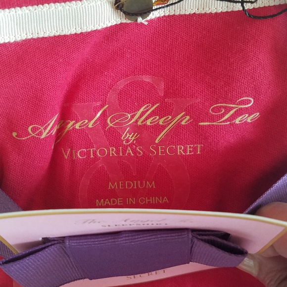 NWT Victoria Secret M soft red Angel Sleep Tee - Picture 3 of 4